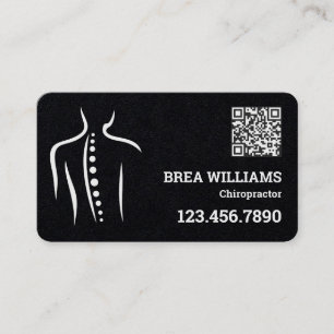 Chiropractor Massage Therapist Custom QR Business Card