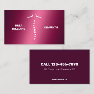 🦴 Chiropractor Massage Therapy Business Card