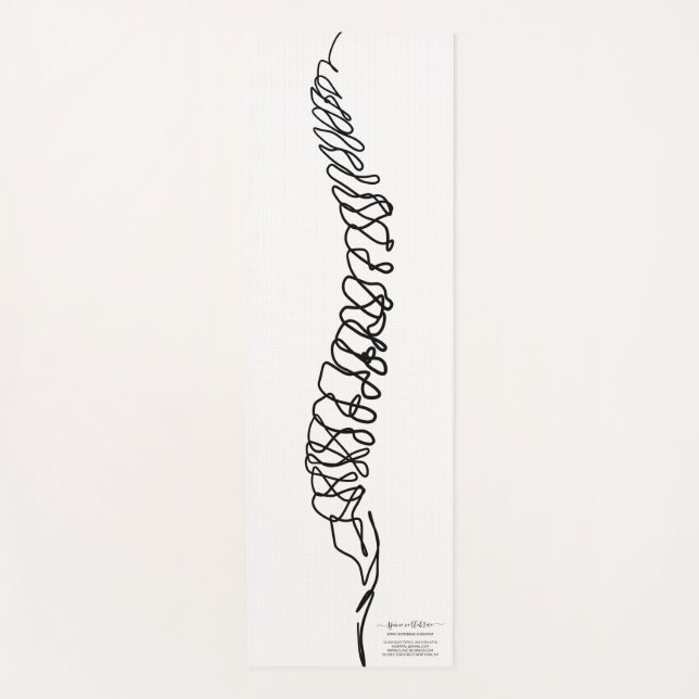 Chiropractor Massage Therapy Spine Yoga Mat (Front)