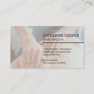 Chiropractor   Massaging Business Card