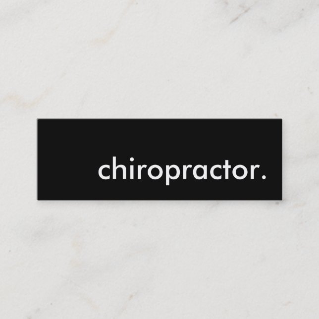 chiropractor. mini business card (Front)