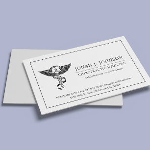 Chiropractor   Minimalist Lined Border Business Card
