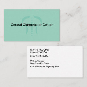 Chiropractor Modern Medical Business Cards