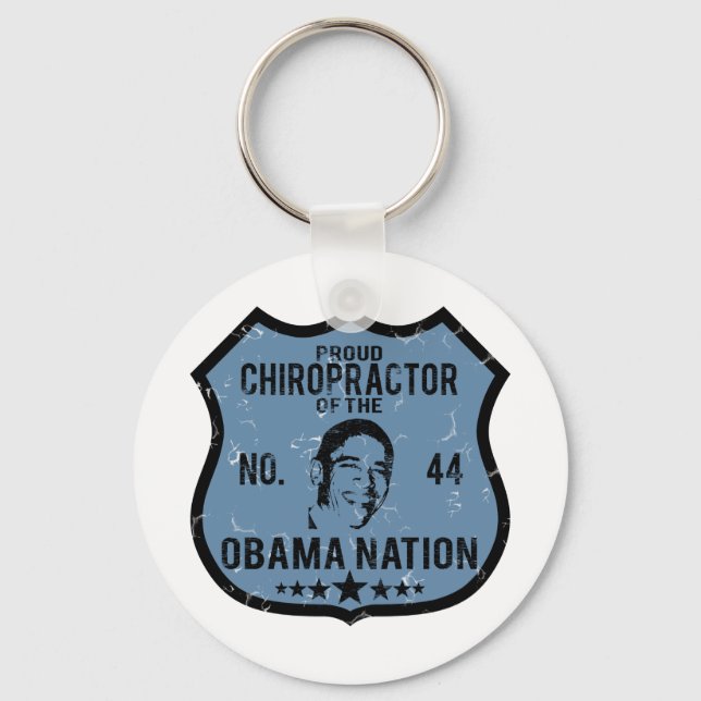 Chiropractor Obama Nation Key Ring (Front)