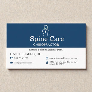 Chiropractor Office Business Card