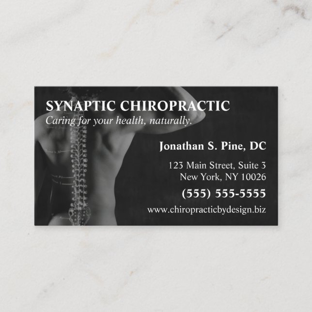 Chiropractor Photo Appointment Cards (Front)