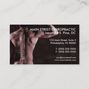 Chiropractor Photo Business Cards