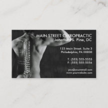 Chiropractor Photo Business Cards