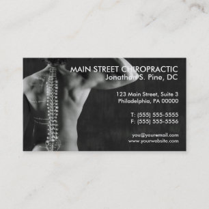 Chiropractor Photo Business Cards