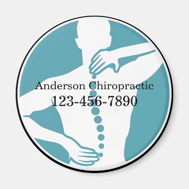 Chiropractor Promotional Business Magnets Bulk (Front)