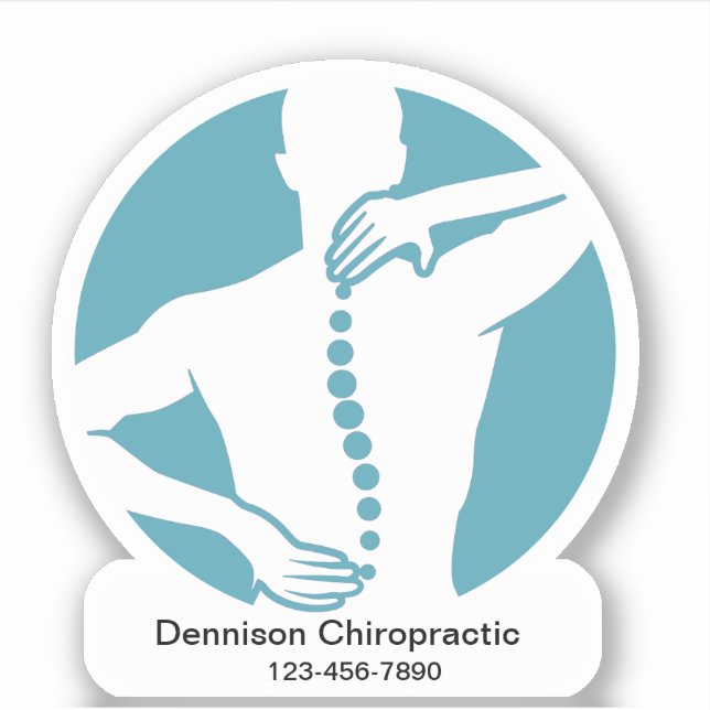 Chiropractor Promotional Shape Sticker Labels (Front)