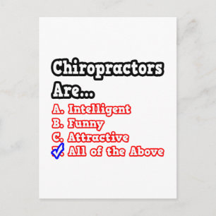 Chiropractor Quiz...Joke Postcard
