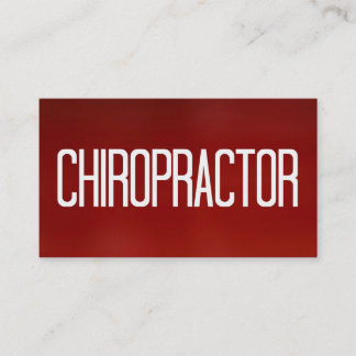 Chiropractor Red Business Card