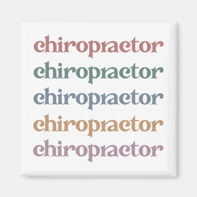 Chiropractor Retro Chiropractic Chiro Squad Gifts Magnet (Front)