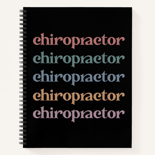 Chiropractor Retro Chiropractic Chiro Squad Gifts Notebook (Front)