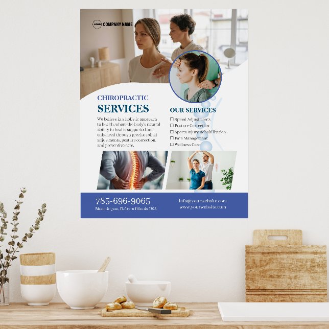 Chiropractor Services Custom Poster (Kitchen)