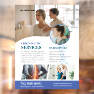 Chiropractor Services Custom Window Cling
