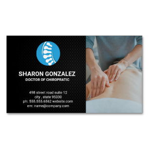 Chiropractor   Spinal Cord Anatomy Magnetic Business Card