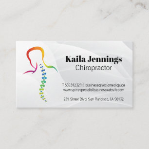 Chiropractor   Spine Care Backbone Logo Business Card