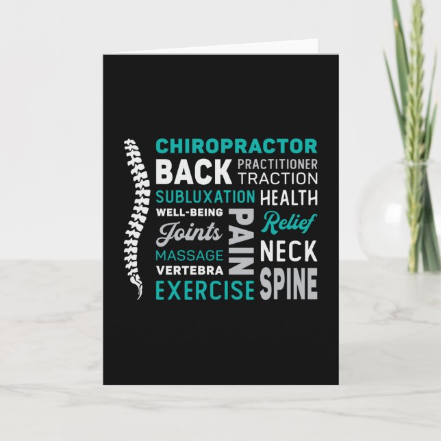 Chiropractor Spine Chiro Medicine Chiropractic Card (Front)