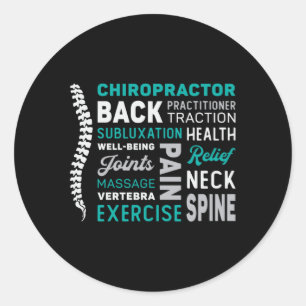 Chiropractor Spine Chiro Medicine Chiropractic Classic Round Sticker