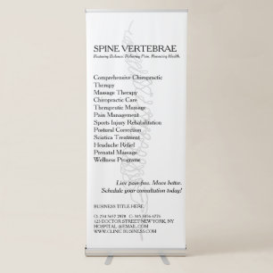 Chiropractor Spine Massage Therapist Doctor Retractable Banner