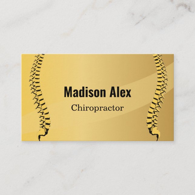  Chiropractor Spine Therapist Business Card (Front)