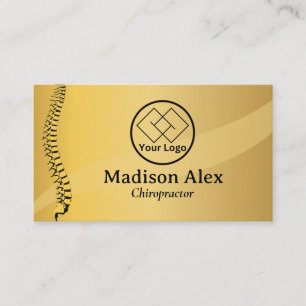  Chiropractor Spine Therapist Custom Logo QR code Business Card