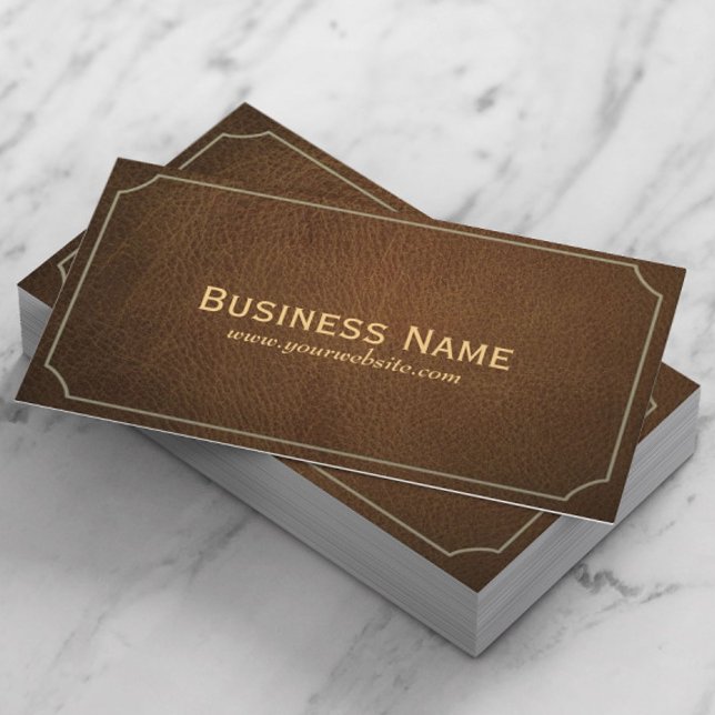 Chiropractor Vintage Leather Business Card (Creator Uploaded)