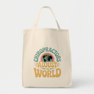 Chiropractors Adjust the World Retro Design Tote Bag