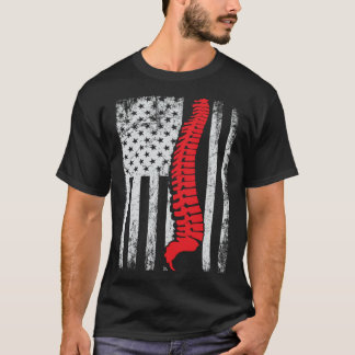 chiropractors USA Flag spines for chiropractic  1 T-Shirt