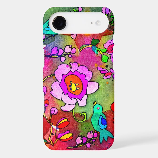 'Chirp' blue Case-Mate iPhone Case (Back)