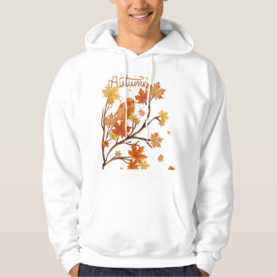 Chirping birds and pleasant autumn hoodie