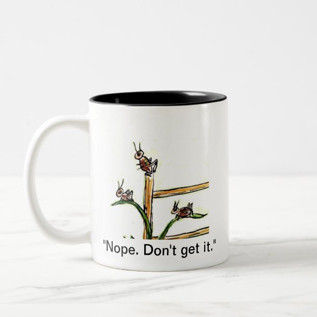 Chirping Crickets Two-Tone Coffee Mug (Left)