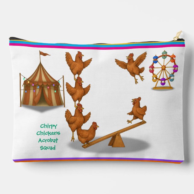 Chirpy Chickens acrobat squad Accessory Pouch (Back)