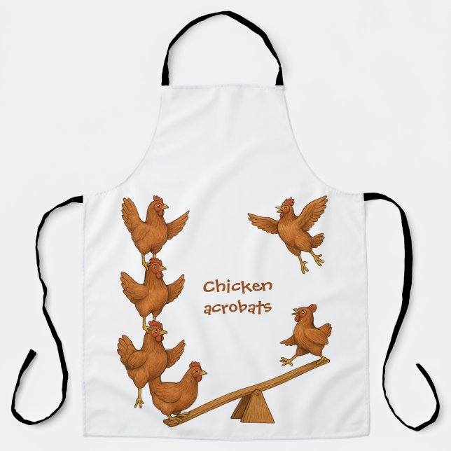 Chirpy Chickens acrobat squad Apron (Front)