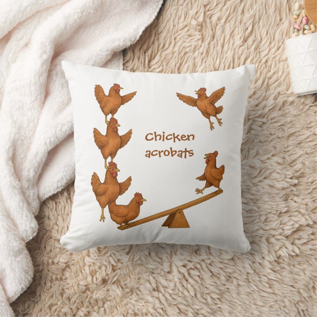 Chirpy Chickens acrobat squad Cushion (Blanket)