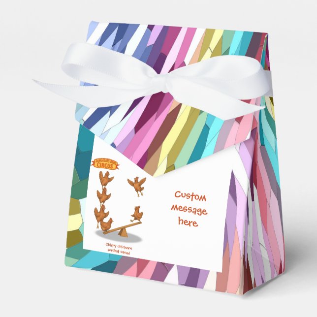 Chirpy Chickens acrobat squad Favour Box (Front Side)