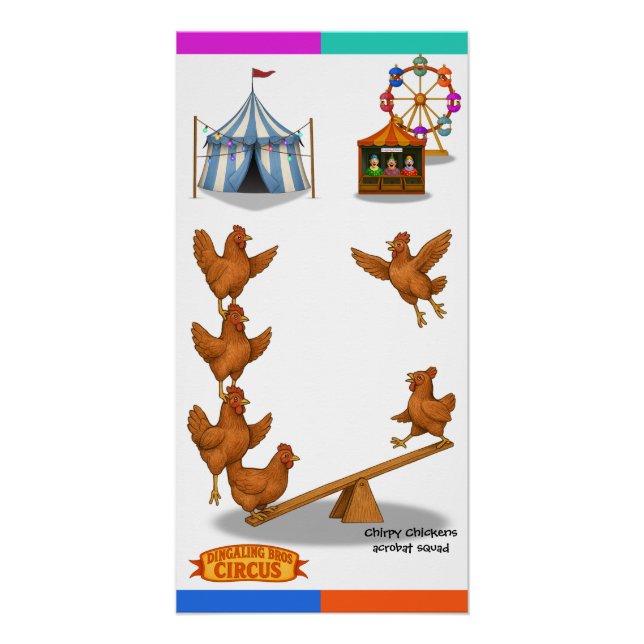 Chirpy Chickens acrobat squad Poster (Front)