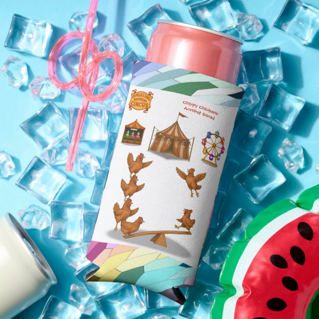 Chirpy Chickens acrobat squad Seltzer Can Cooler (In Situ Summer)