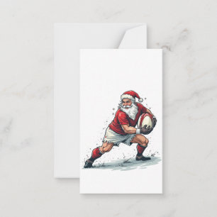 Chirstmas Fantasy Football Playing Santa Claus   Card