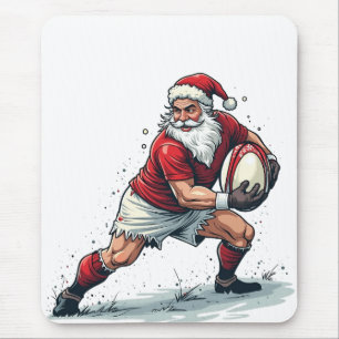 Chirstmas Fantasy Football Playing Santa Claus Mouse Mat