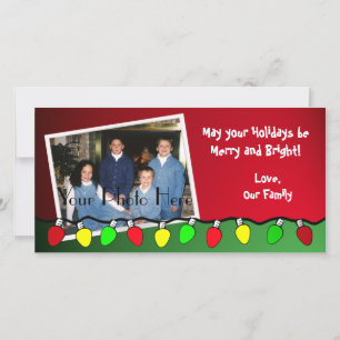 Chirstmas Lights/ Photo Greeting Holiday Card