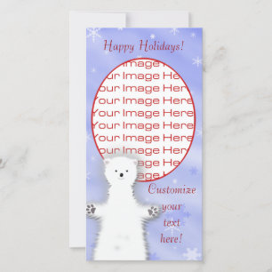 Chirstmas Photo Card Template Polar Bear