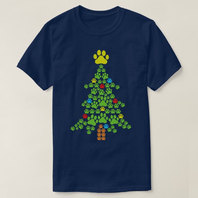 Chirtmas paw tree T-Shirt (Design Front)