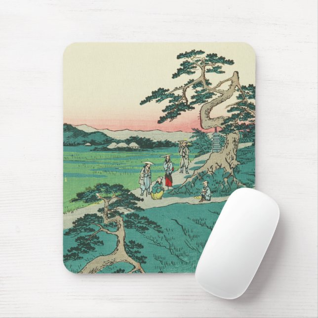 Chiryuu, Japan: Vintage Ukiyo-e Woodblock Print Mouse Mat (With Mouse)