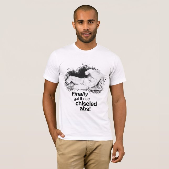 Chiseled Abs Marble Statue T-Shirt (Front Full)