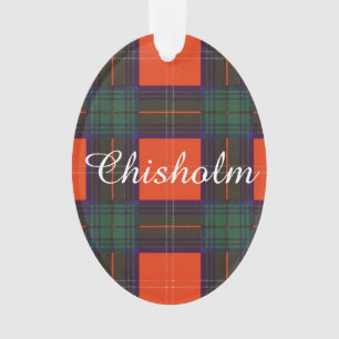Chisholm clan Plaid Scottish tartan Ornament