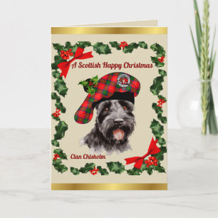 Chisholm Scottie Dog Personalised Xmas Card