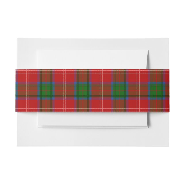 Chisholm Scottish Tartan Belly Band Invitation Belly Band (Front Example)